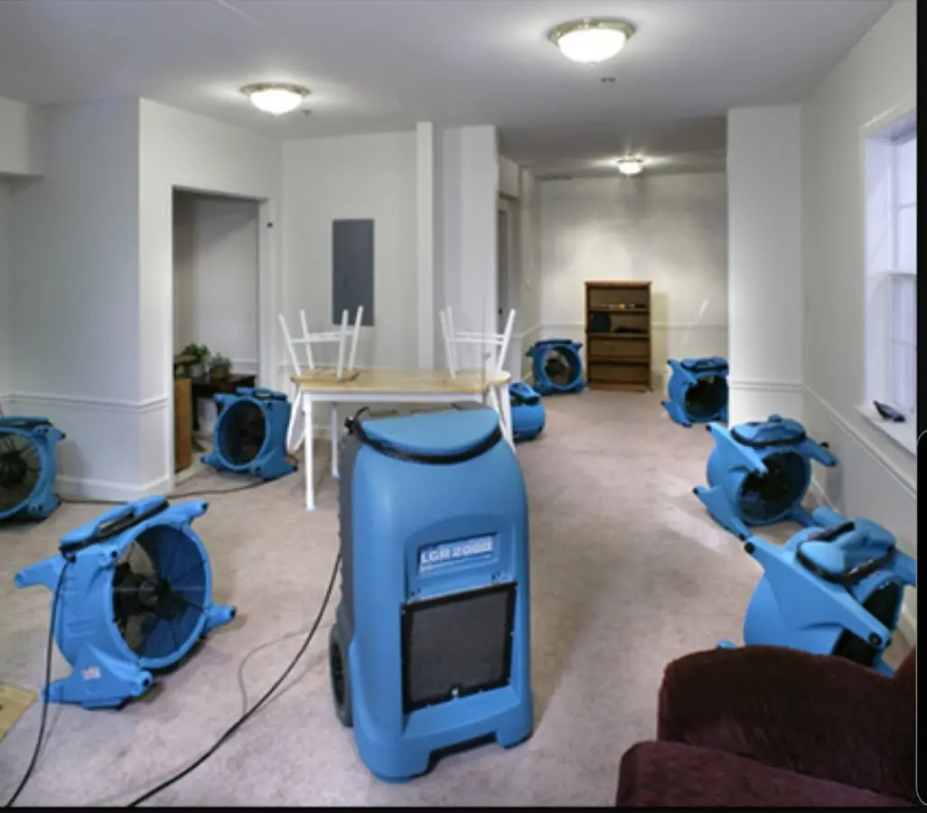 Air movers and dehumidifier setup for Water Extraction & Removal in Citrus Heights